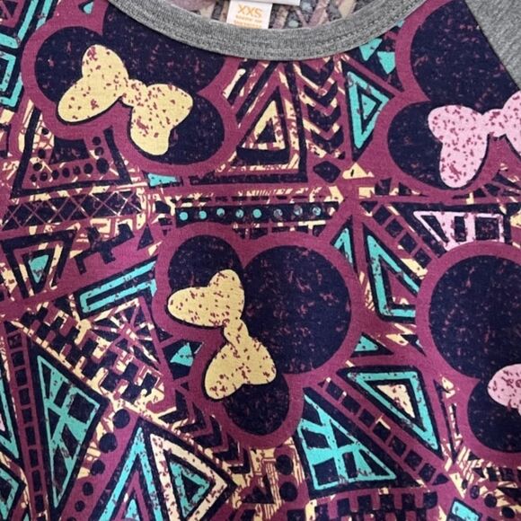Minnie Mouse LLR Randy T-shirt Purple Blue Gray Yellow XXS NWT 🏷 - Picture 8 of 8